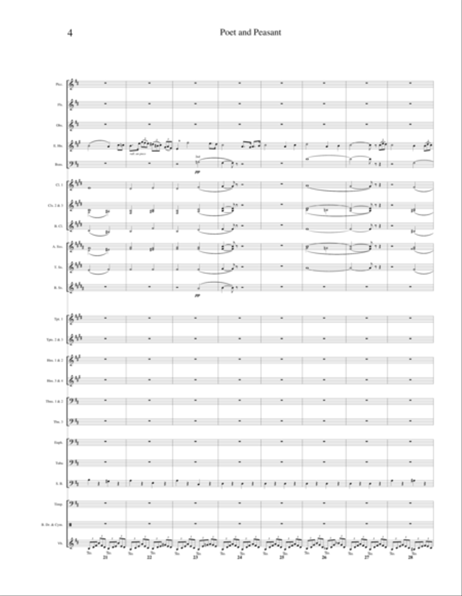 Poet and Peasant Overture (transcribed for Concert Band) Concert Band scores gallery preview page 3