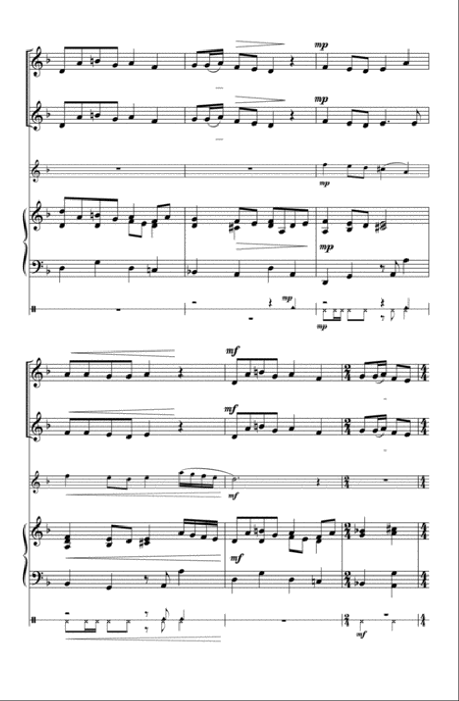Sing We All Noel Unison Choir scores gallery preview page 14