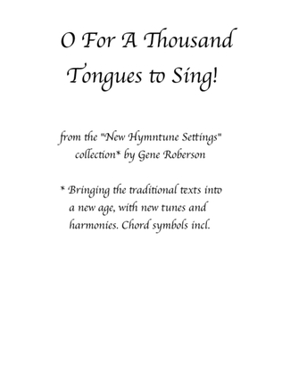 Book cover for O For A Thousand Tongues to Sing NEW Tune collection