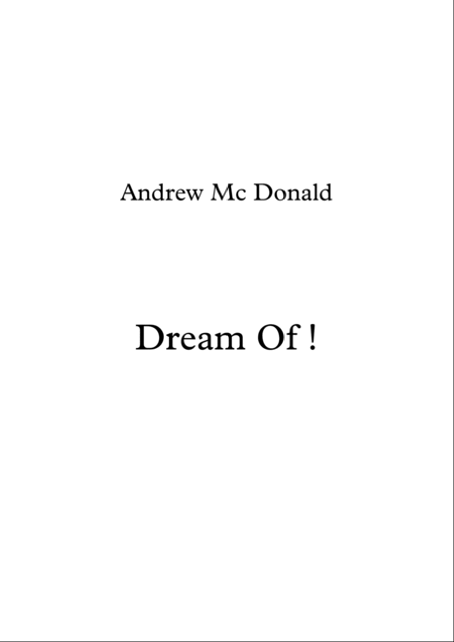 Dream Of ! Dream Of ! Voice scores gallery preview page 1