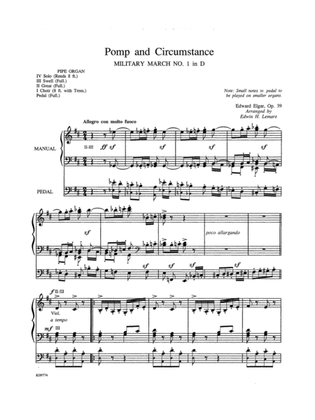 Elgar: Pomp and Circumstance No. 1 in D, Op. 39 (Arr. Edwin Henry Lemare)