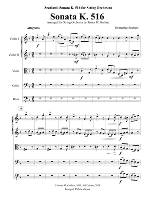 Scarlatti: Sonata K. 516 for String Orchestra