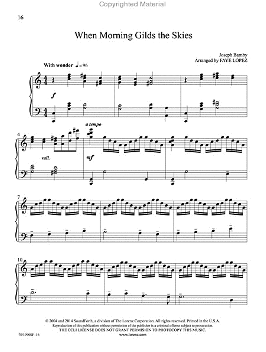 Filled with Thankfulness Piano Solo scores gallery preview page 13