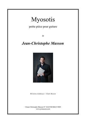 Myosotis petite pièce pour guitare de Jean-Christophe Masson révision et dédicace C.Besson