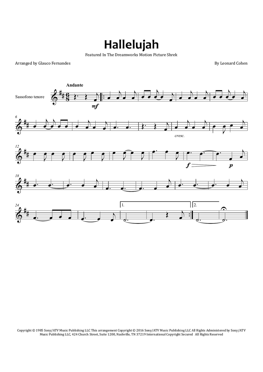 Hallelujah Chamber Music scores gallery preview page 1