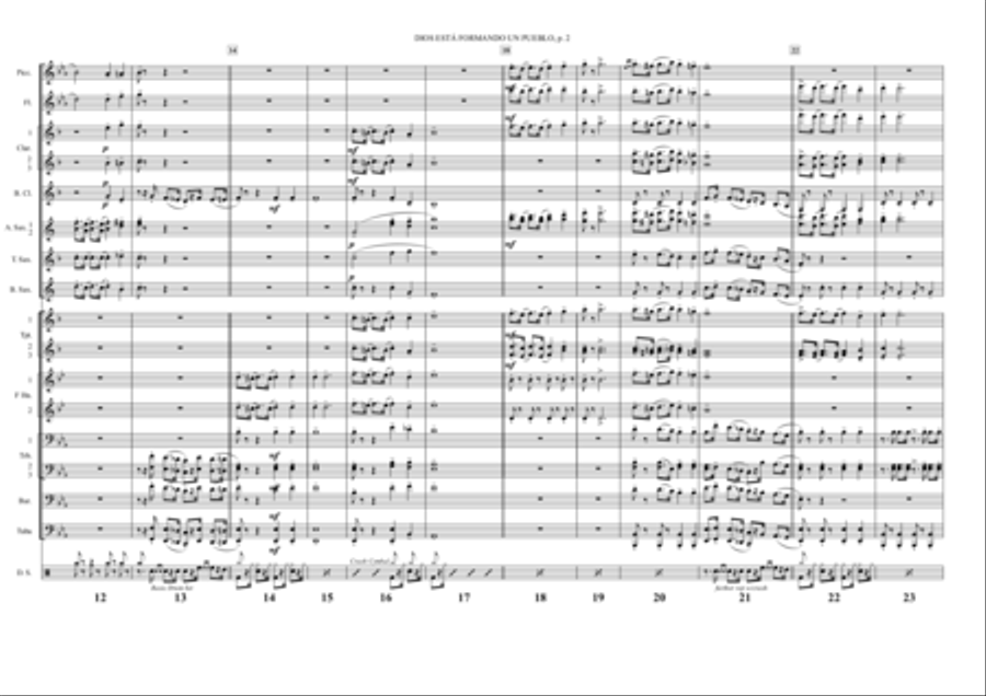 Dios está formando un pueblo Marching Band scores gallery preview page 4