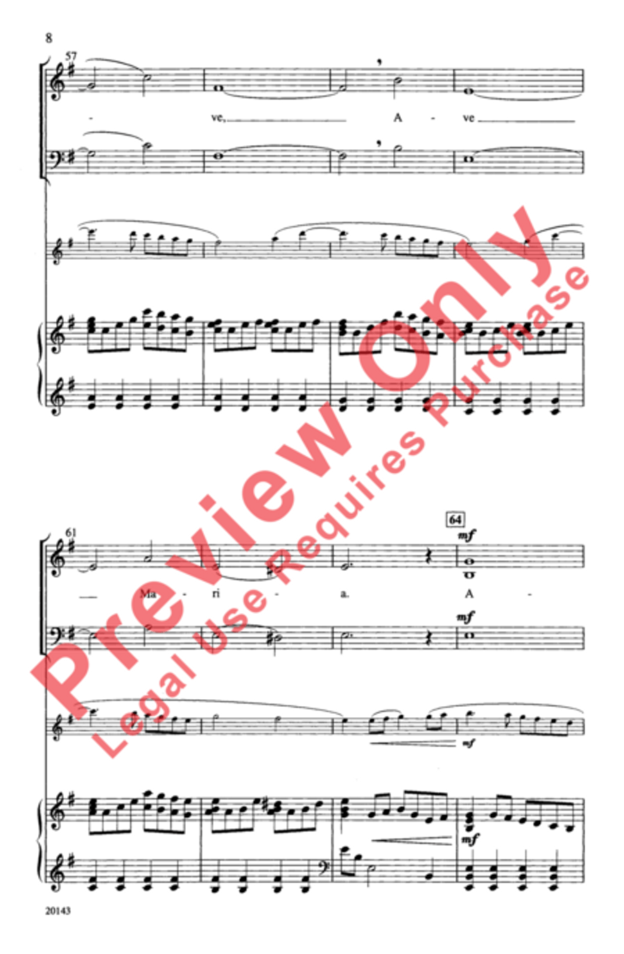 Ave Maria 3-Part scores gallery preview page 9