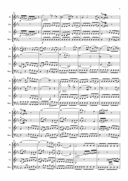 Mozart: String Quartet No.7 in Eb major K.160 (complete) - wind quartet image number null
