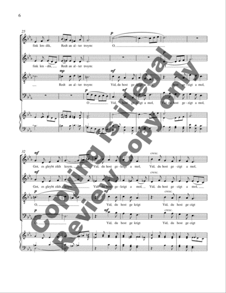 O, ir kleyne likhtelekh 4-Part scores gallery preview page 4