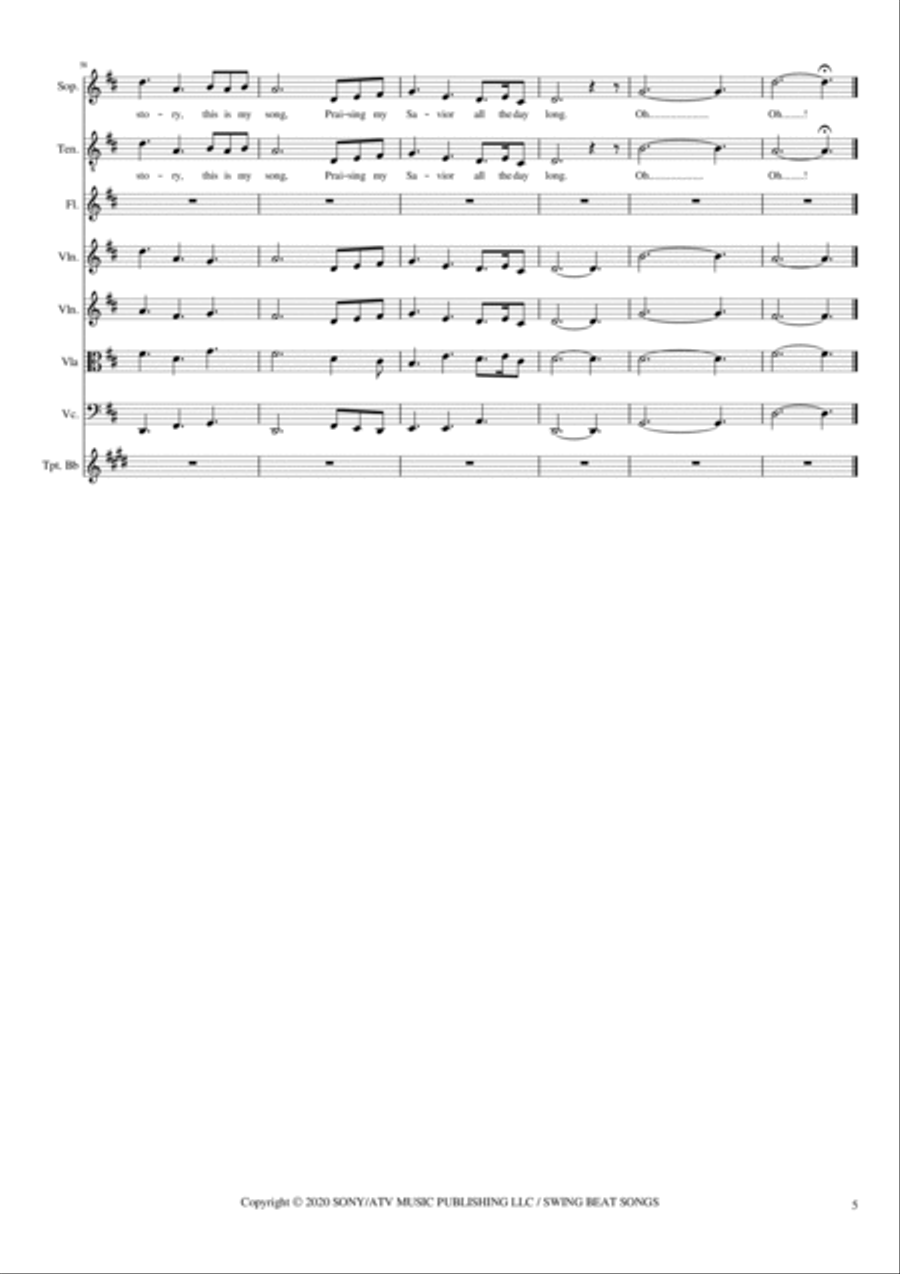 Blessed Assurance Choir scores gallery preview page 5