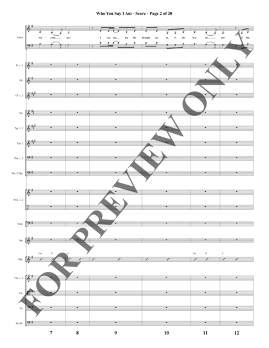 Who You Say I Am - Orchestration Choir scores gallery preview page 3