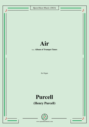 Book cover for Purcell-Air,from 'Album of Trumpet Tunes',for Organ