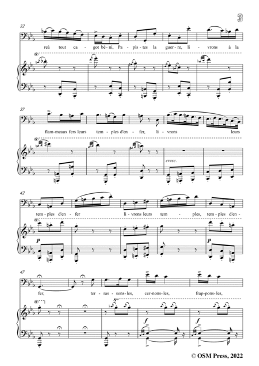 Meyerbeer-Piff,Paff,from Les Huguenots,for Voice and Piano Voice Solo scores gallery preview page 5