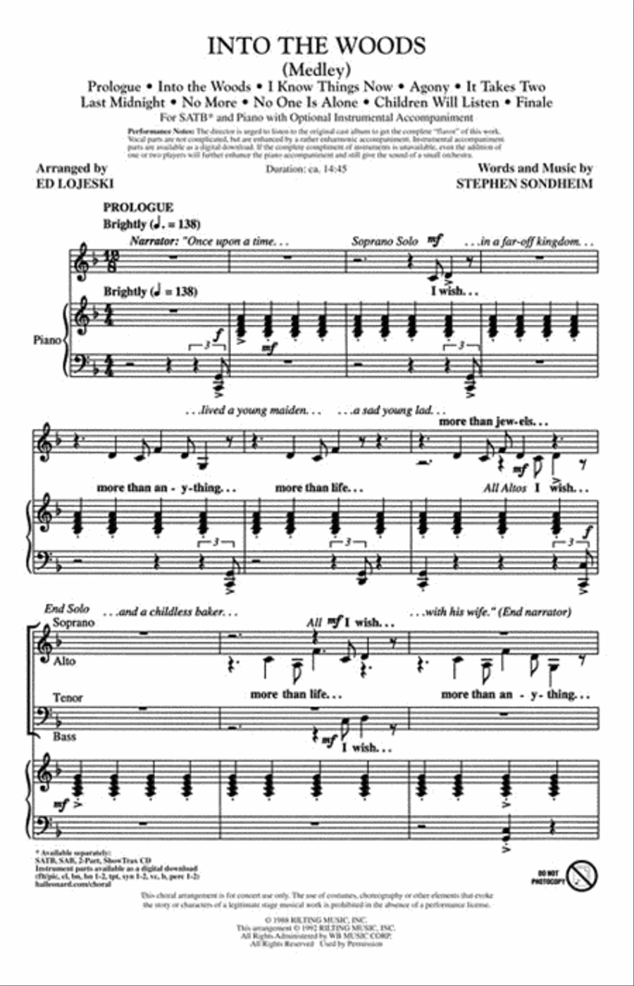 Into the Woods 4-Part scores gallery preview page 2