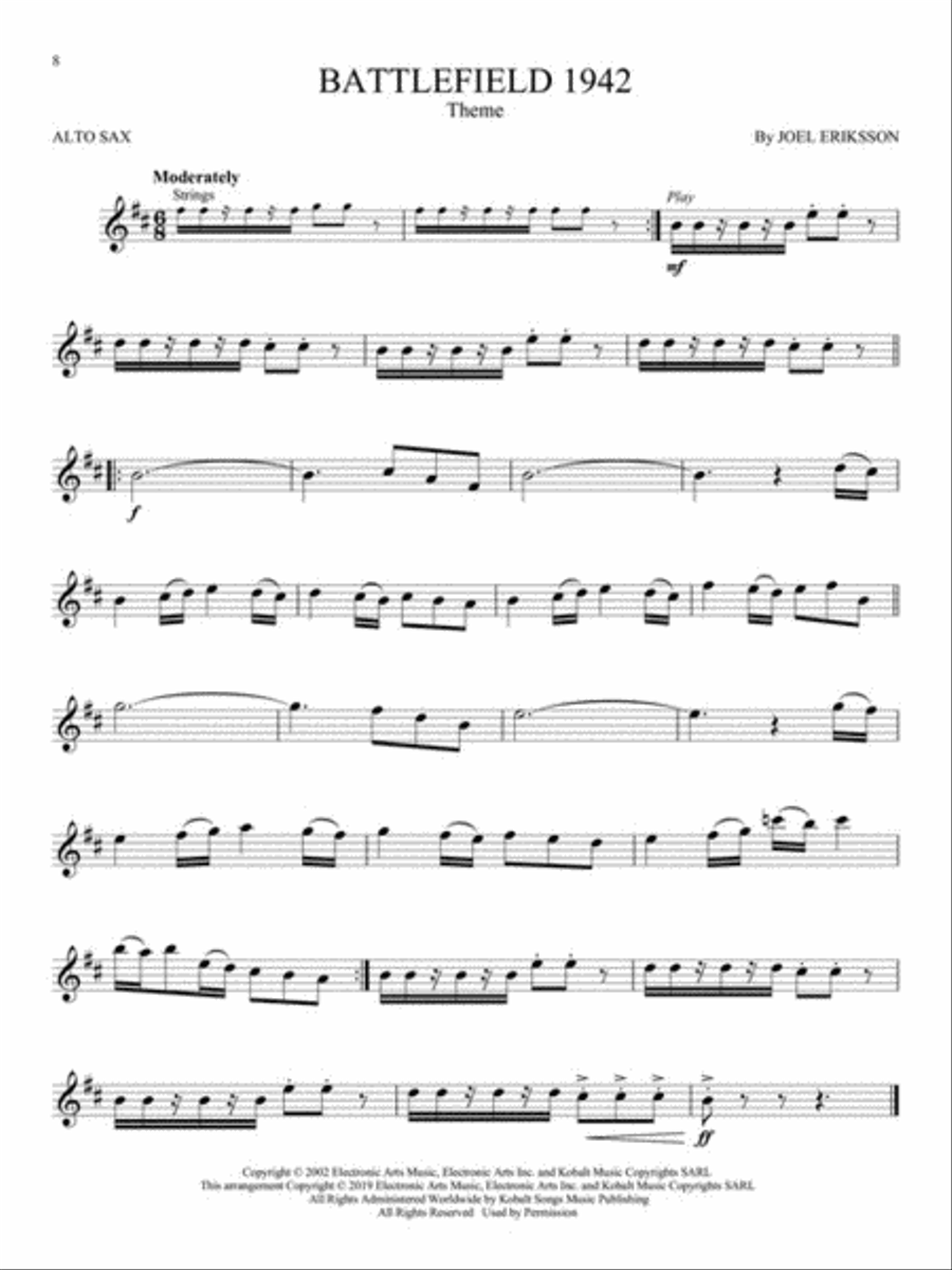 Video Game Music for Alto Sax Alto Saxophone scores gallery preview page 3