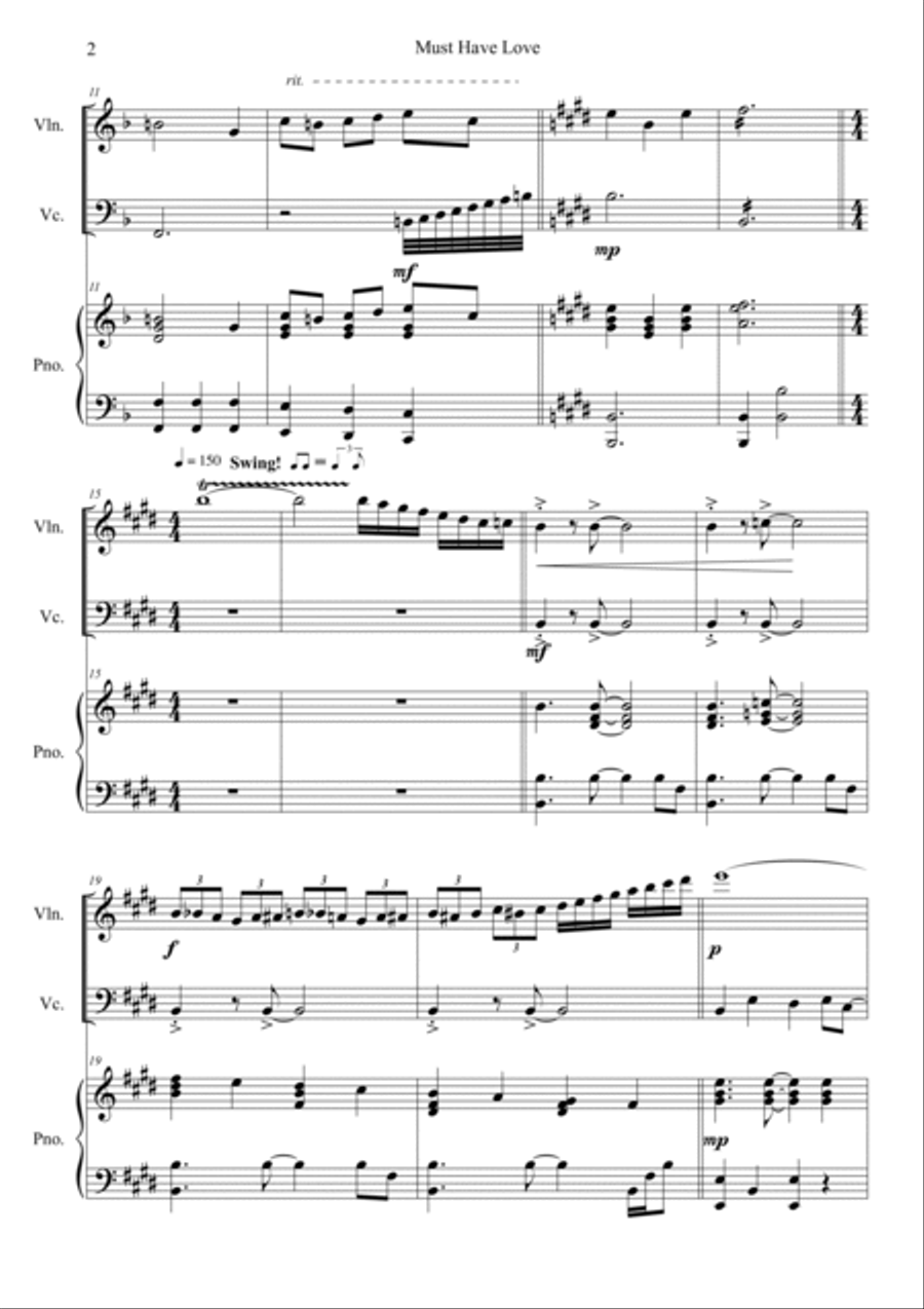Must Have Love Piano Trio scores gallery preview page 2