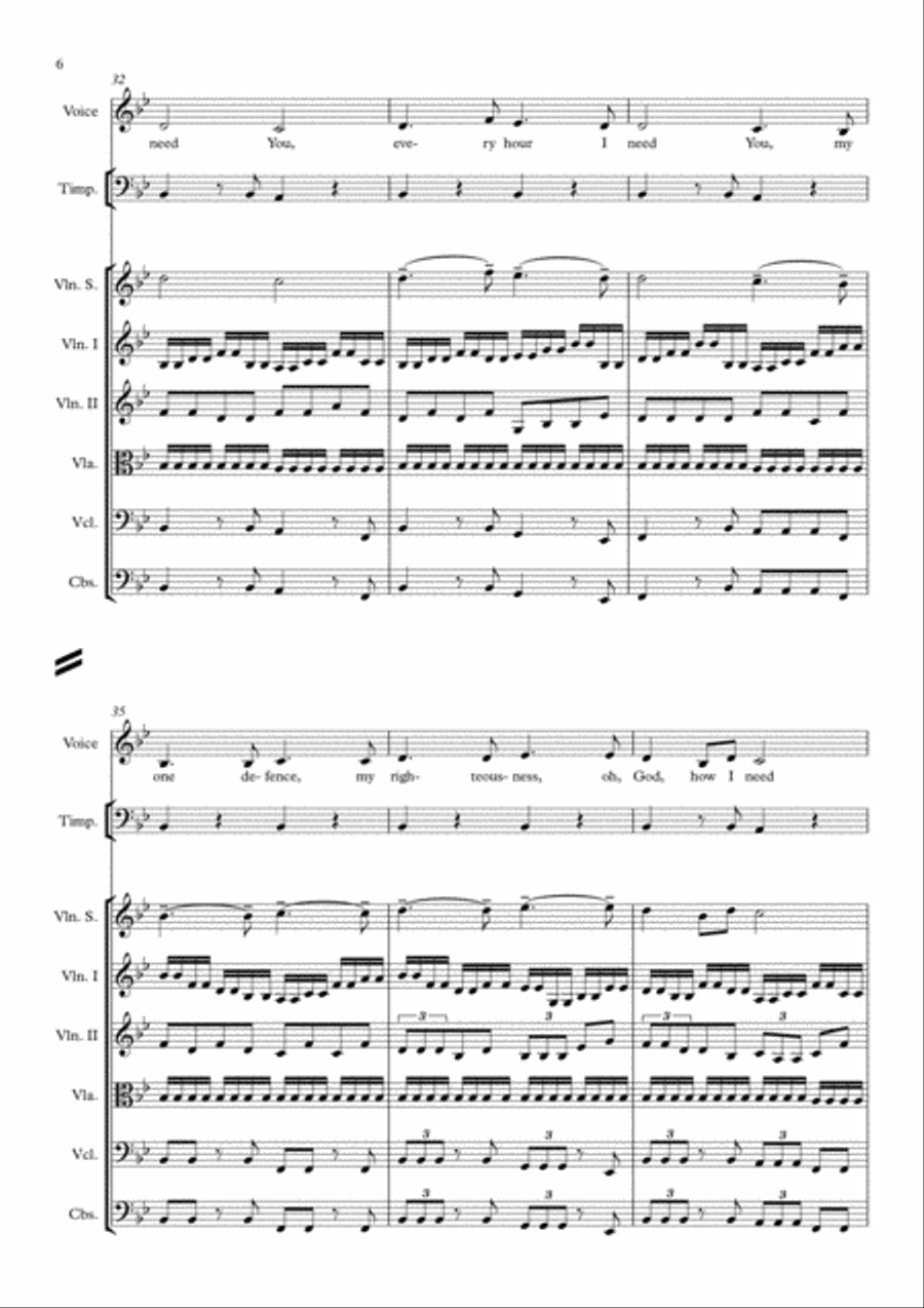 Lord, I Need You Unison Choir scores gallery preview page 6