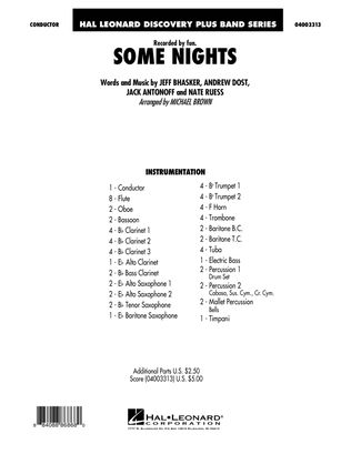 Book cover for Some Nights - Conductor Score (Full Score)