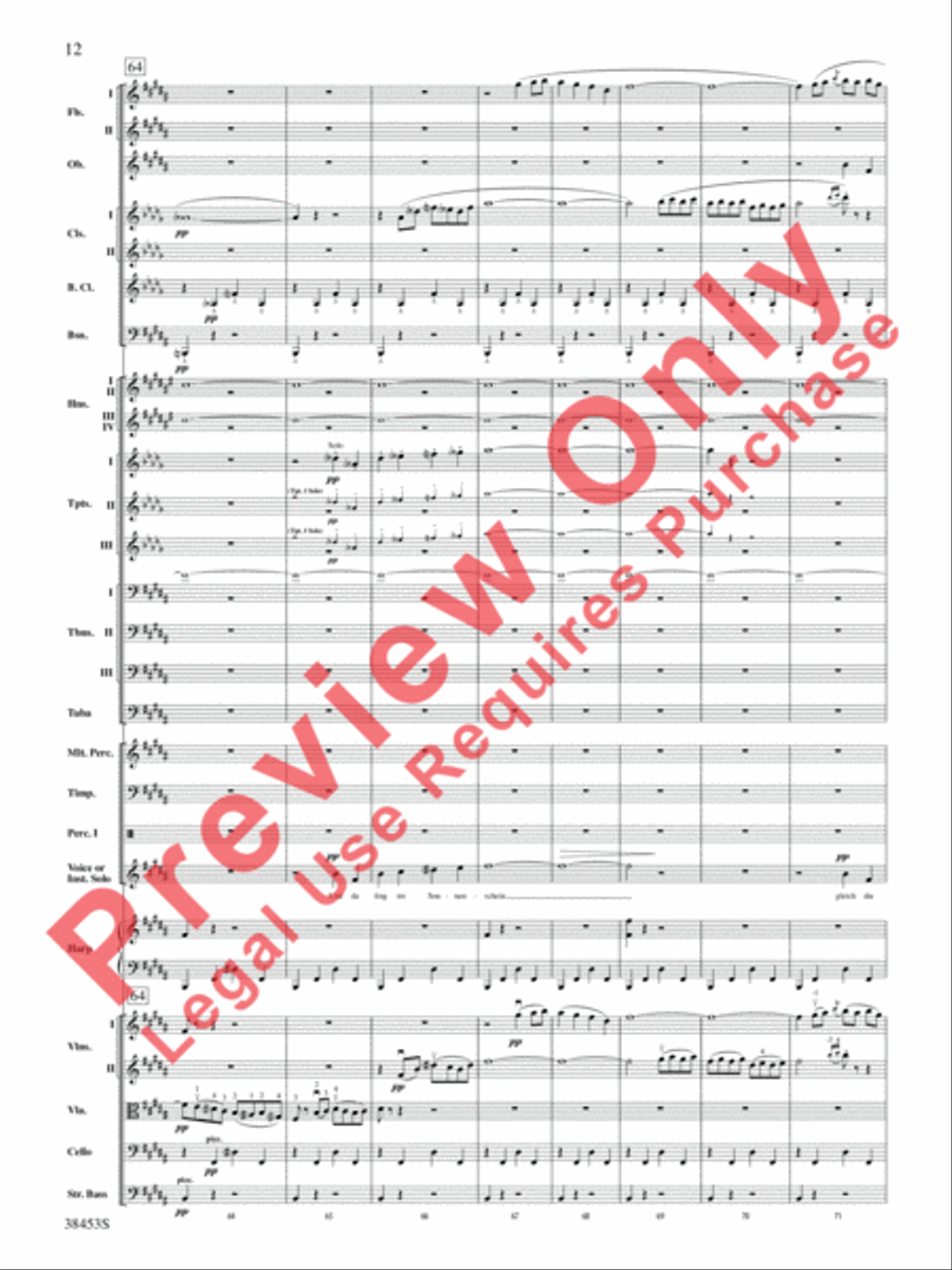 Ging heut Morgen übers Feld Full Orchestra scores gallery preview page 13