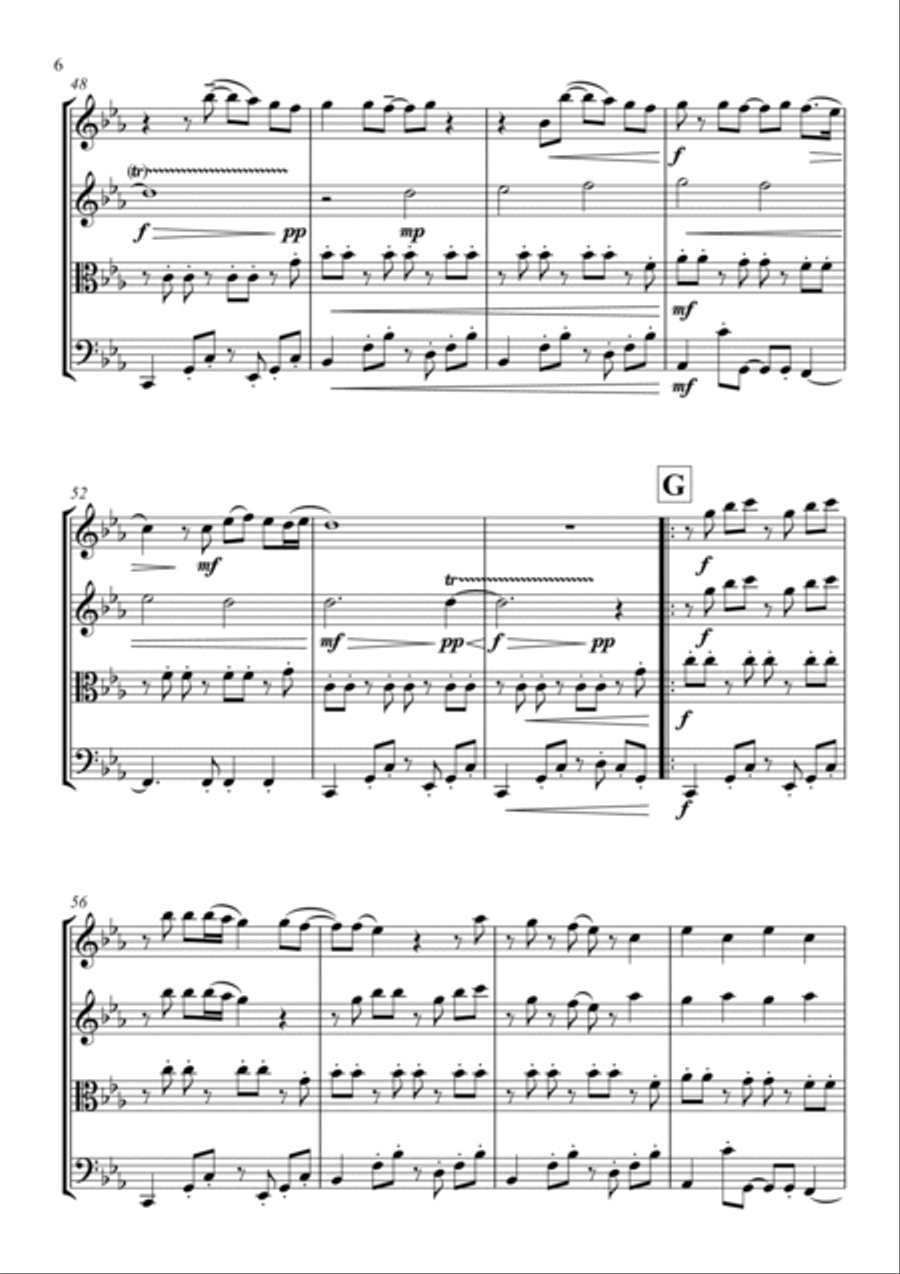 I Wish I Didn't Miss You Anymore String Quartet scores gallery preview page 6