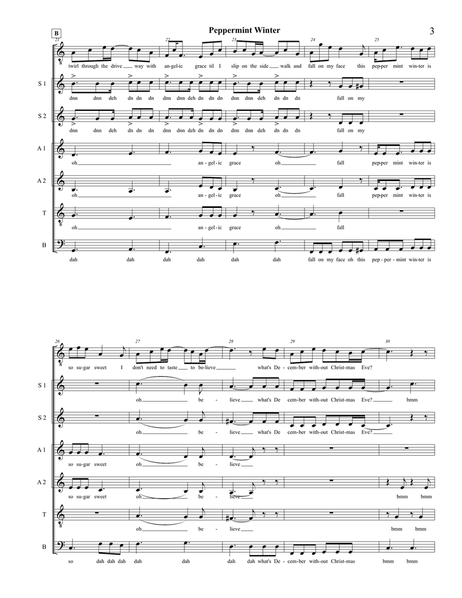 Peppermint Winter 4-Part scores gallery preview page 3