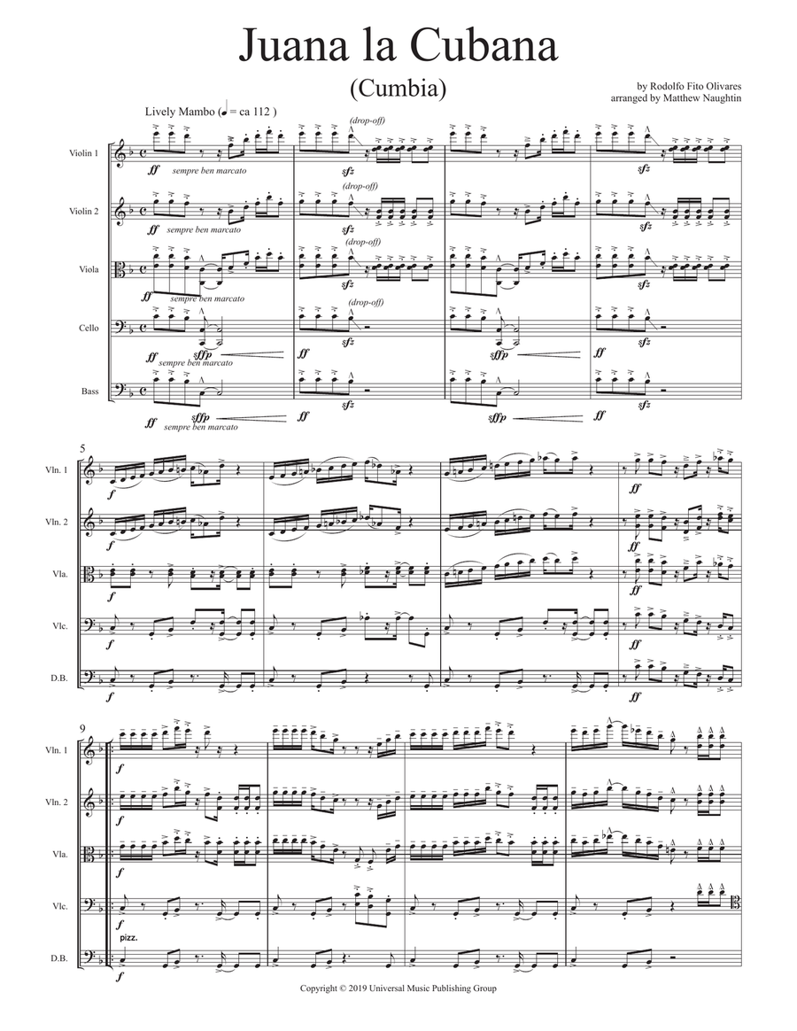Juana La Cubana String Orchestra scores gallery preview page 2