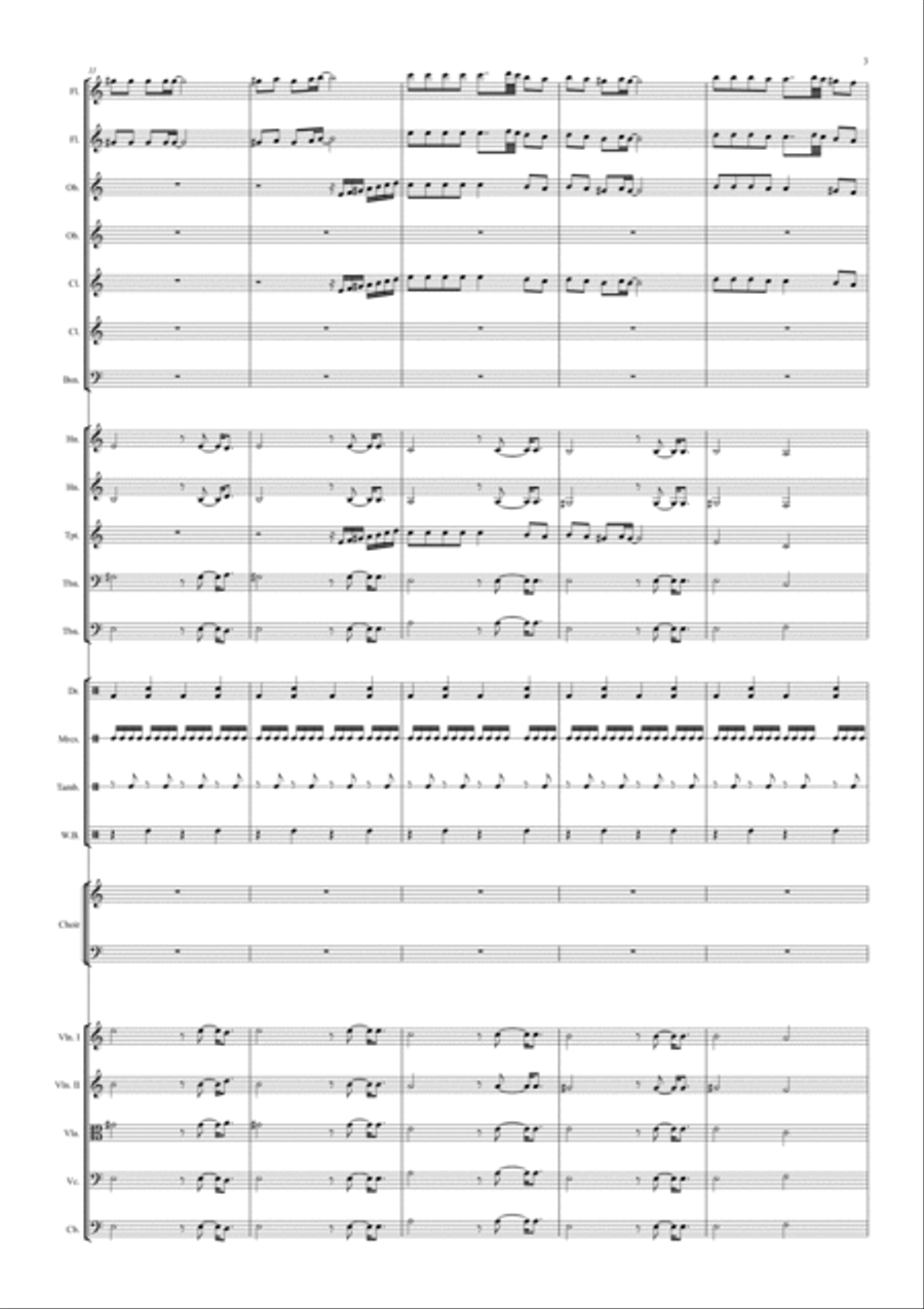 Gibi Gibi Gibi Gibi Full Orchestra scores gallery preview page 3
