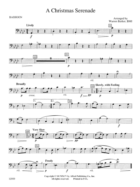 A Christmas Serenade (with optional chorus): Bassoon