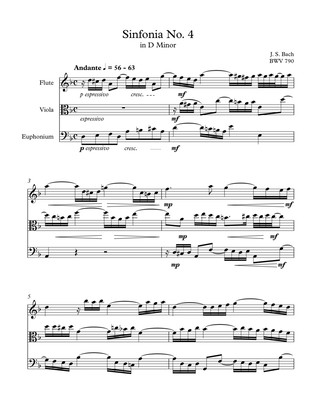 Sinfonias 4 and 11 by J. S. Bach - flute/viola/euphonium