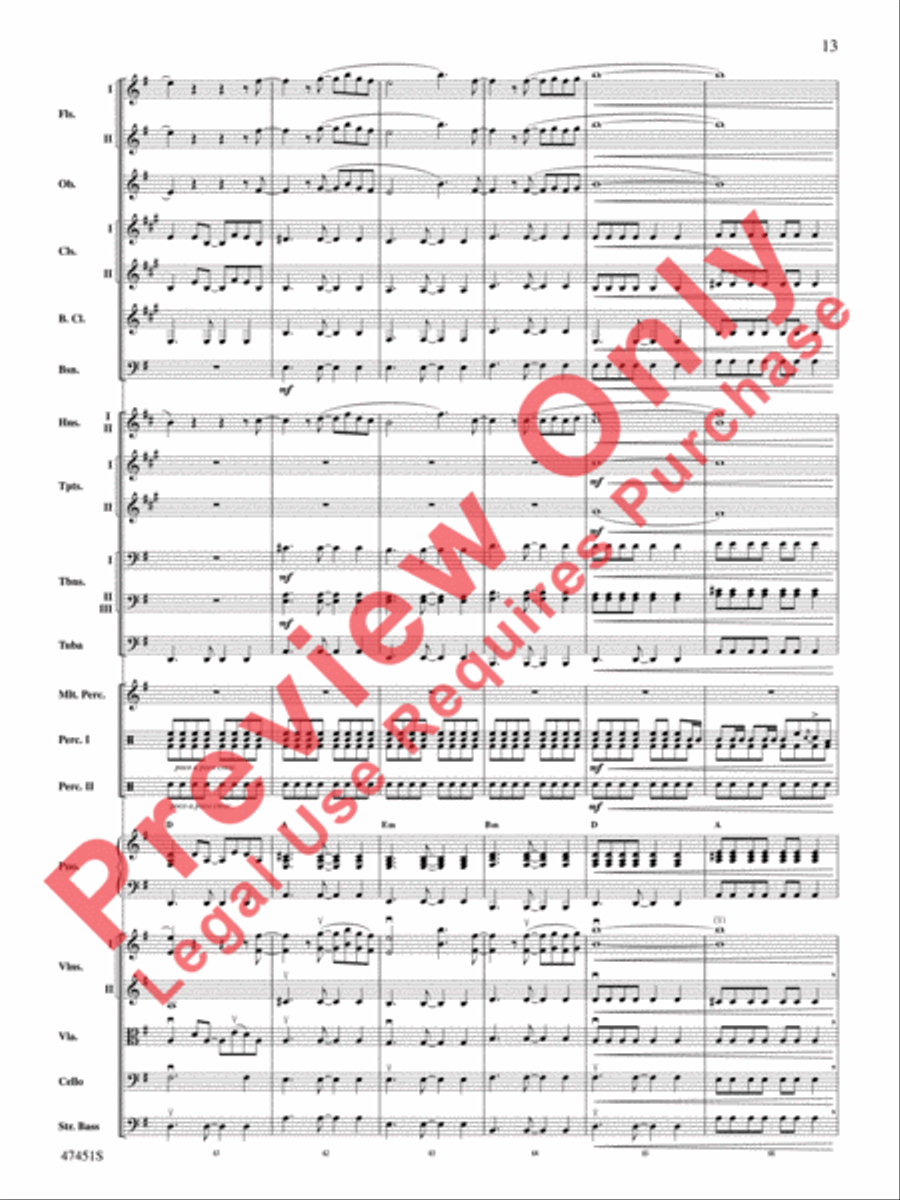 Shallow (from A Star Is Born) Full Orchestra scores gallery preview page 14