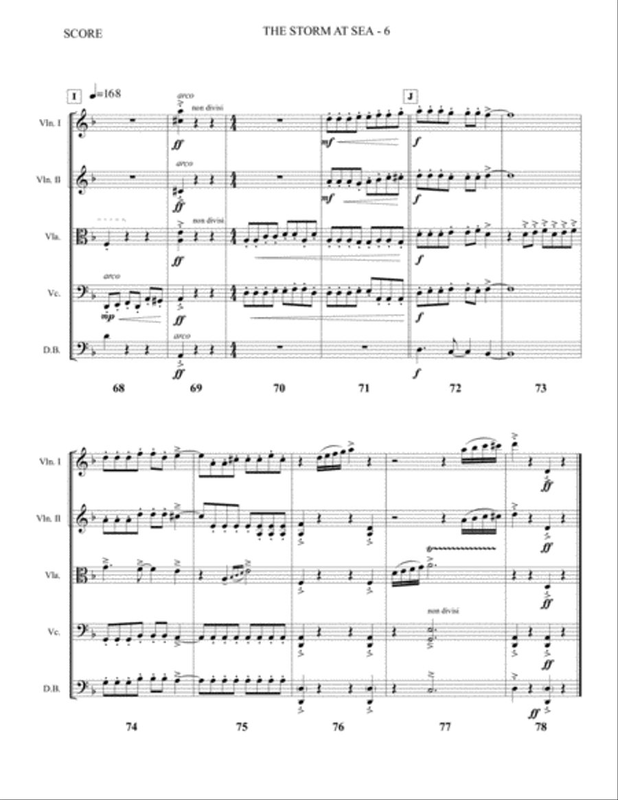 The Storm at Sea (string orchestra piece) String Orchestra scores gallery preview page 6