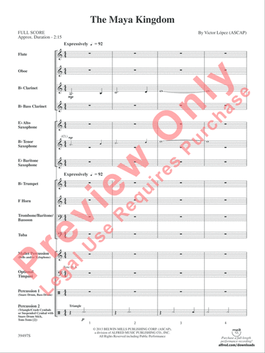 The Maya Kingdom The Maya Kingdom Concert Band scores gallery preview page 4