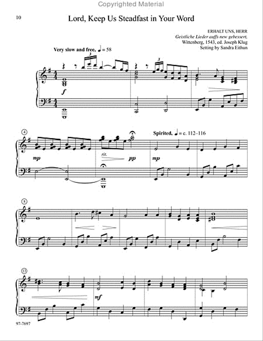 Thy Strong Word: Piano Music for Reformation Piano Solo scores gallery preview page 4