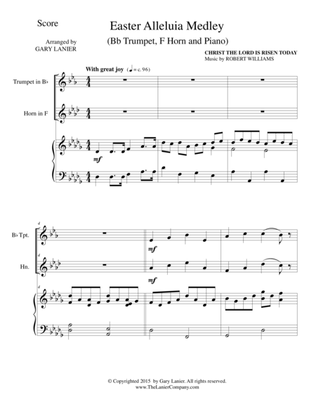 EASTER ALLELUIA MEDLEY (Trio – Bb Trumpet, F Horn/Piano) Score and Parts