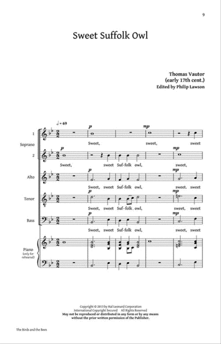 The Birds and the Bees A Cappella scores gallery preview page 4