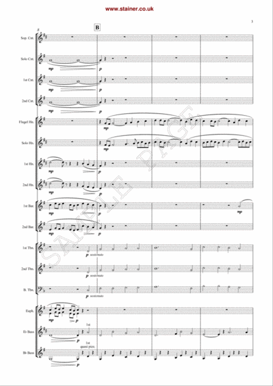 Prelude on Rhosymedre. arr Brass Band Brass Band scores gallery preview page 4