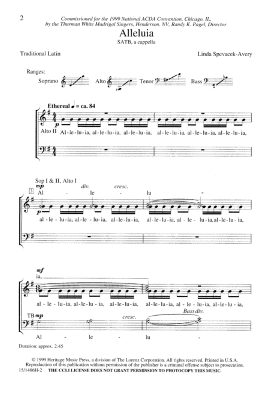 Alleluia 4-Part scores gallery preview page 2