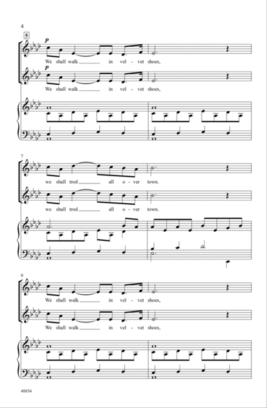 Velvet Shoes Choir scores gallery preview page 2