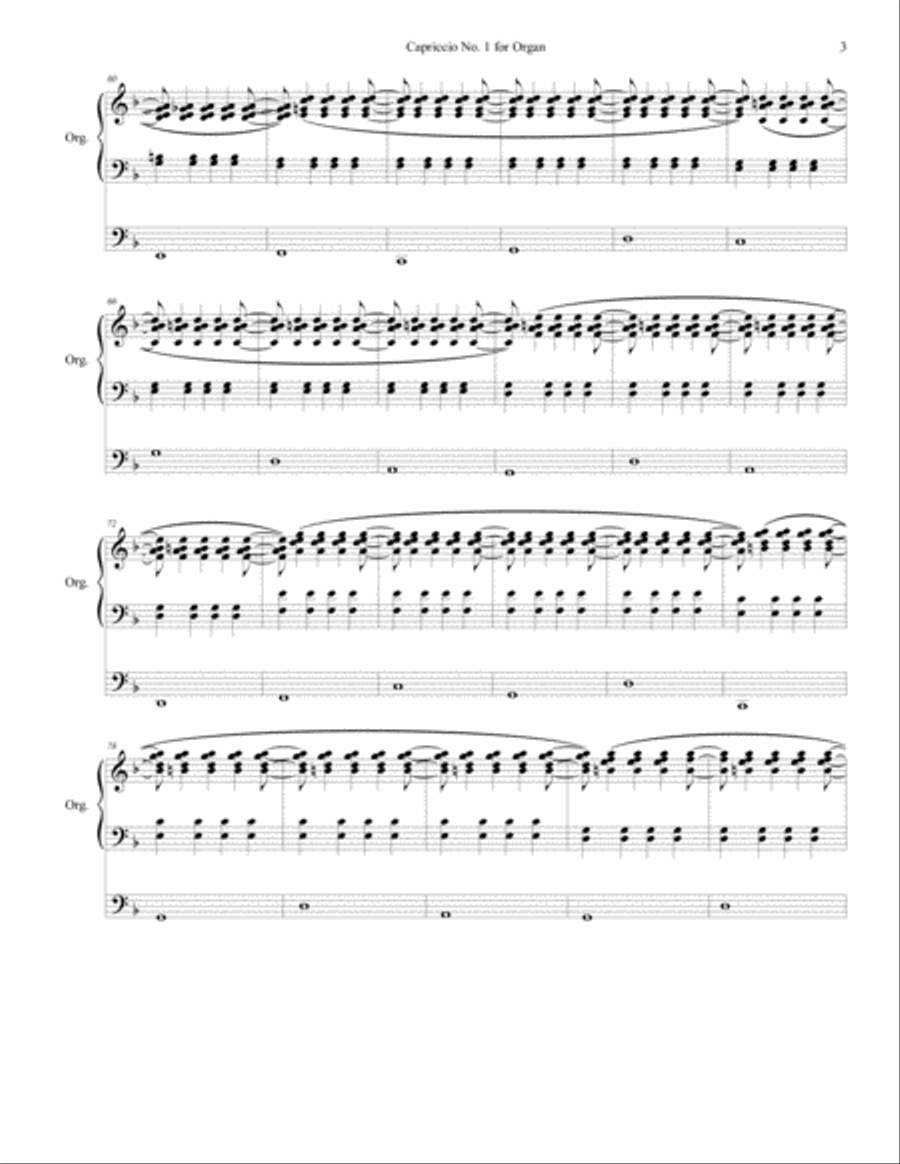 Capriccio No. 1 for Organ Organ Solo scores gallery preview page 3