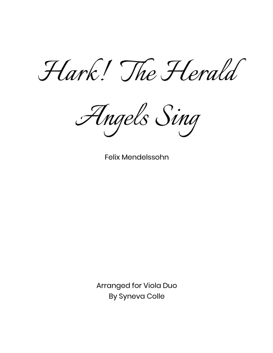 Hark! The Herald Angels Sing Hark! The Herald Angels Sing String Duet scores gallery preview page 1