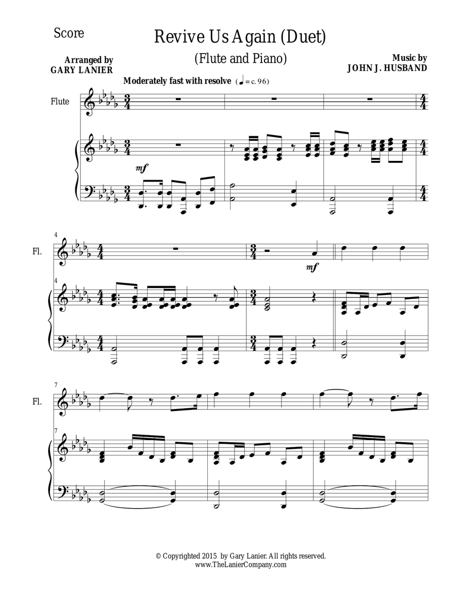 3 GOSPEL HYMNS, SET II (Duets for Flute & Piano) Woodwind Duet scores gallery preview page 3