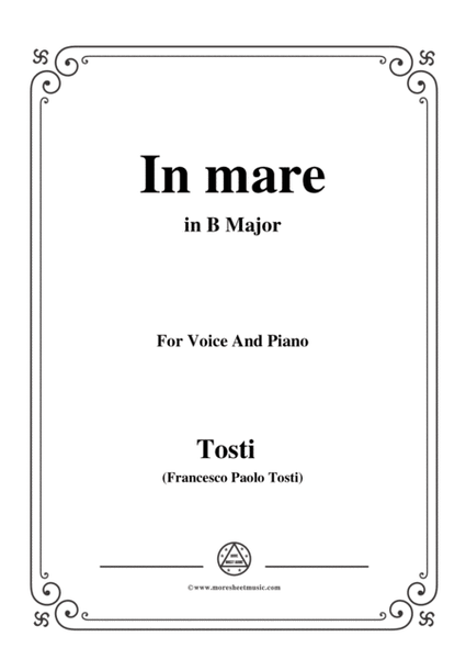Tosti-In Mare in B Major,for Voice and Piano image number null
