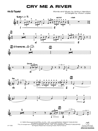 Cry Me a River: 4th B-flat Trumpet
