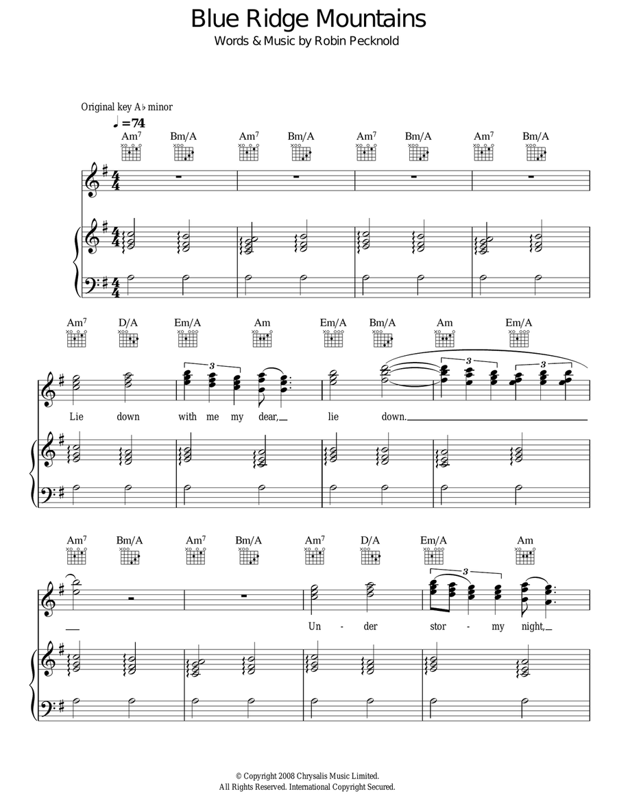 Blue Ridge Mountains Acoustic Guitar scores gallery preview page 1