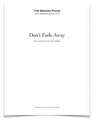 Don't Fade Away