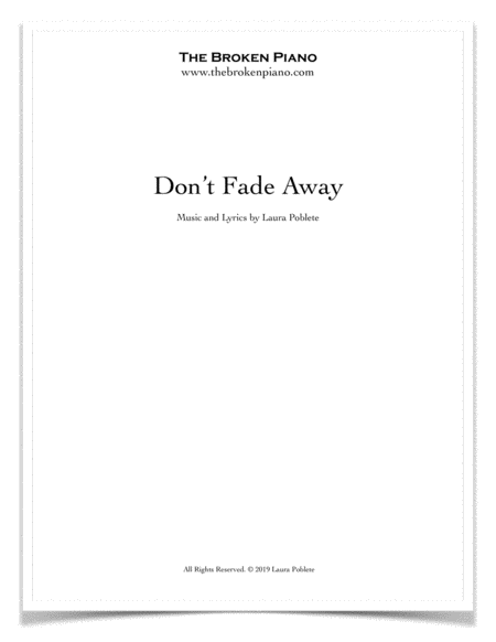 Don't Fade Away