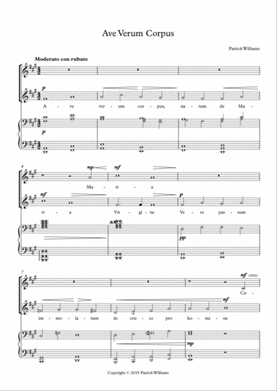 Ave Verum Corpus Vocal Duet scores gallery preview page 1