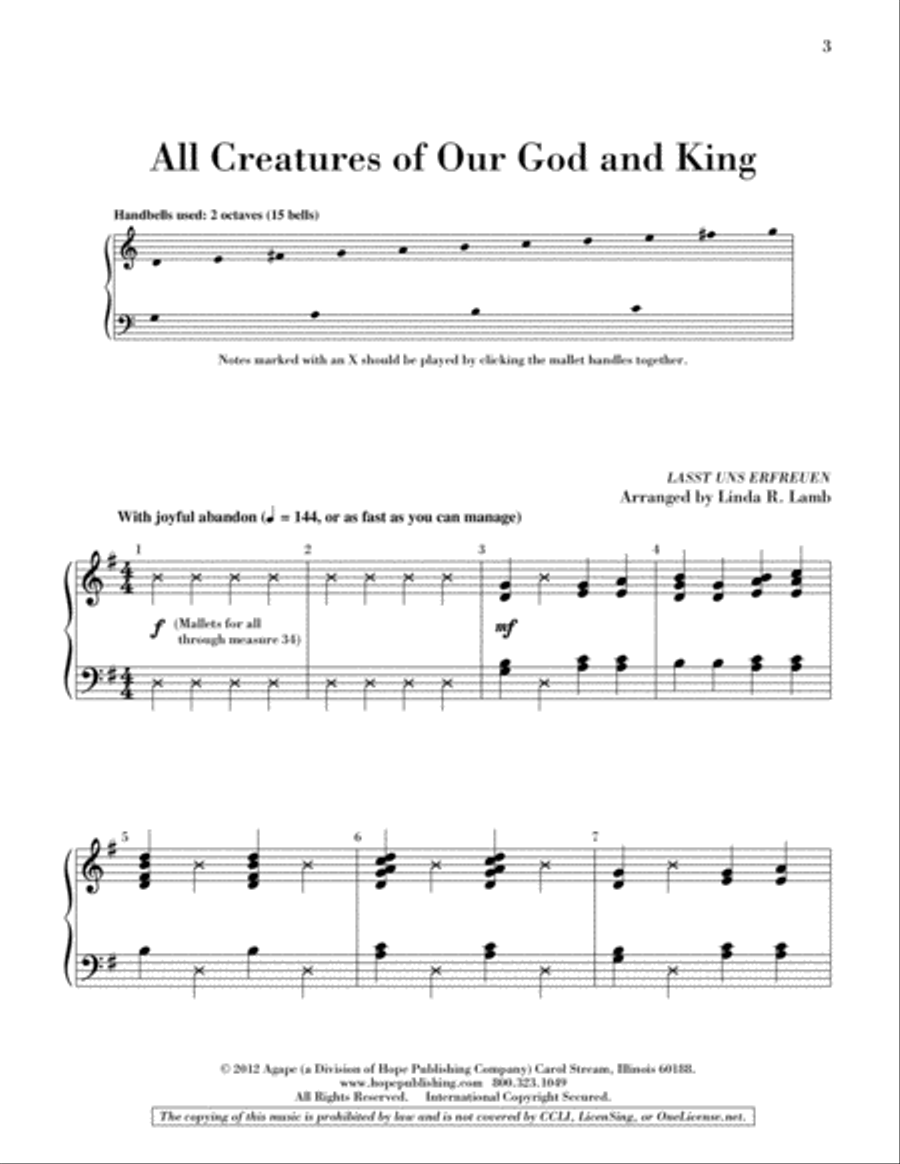 All Creatures of Our God and King 2-Octaves scores gallery preview page 2
