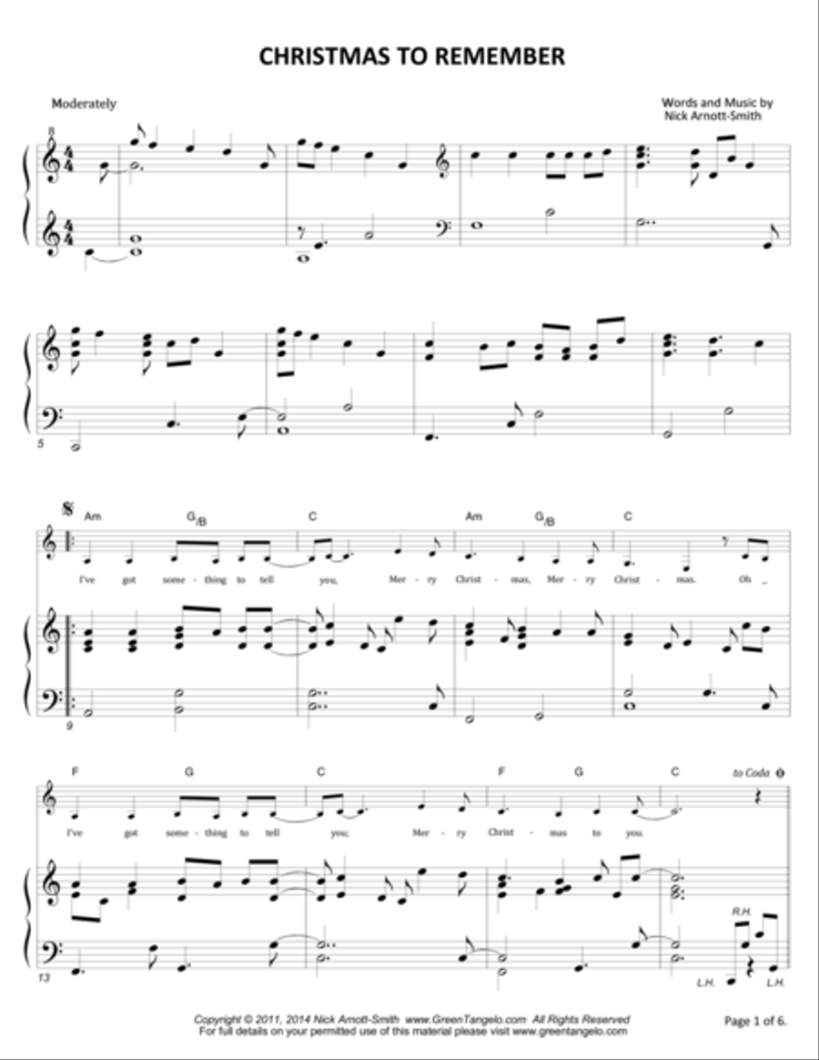 Christmas to Remember Voice scores gallery preview page 1