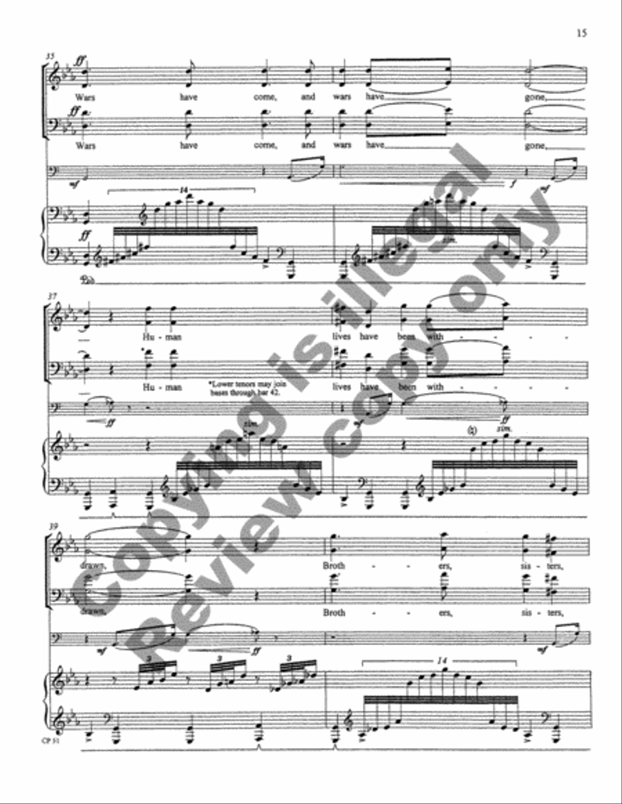 A Song, A Prayer, A Voyage 4-Part scores gallery preview page 15